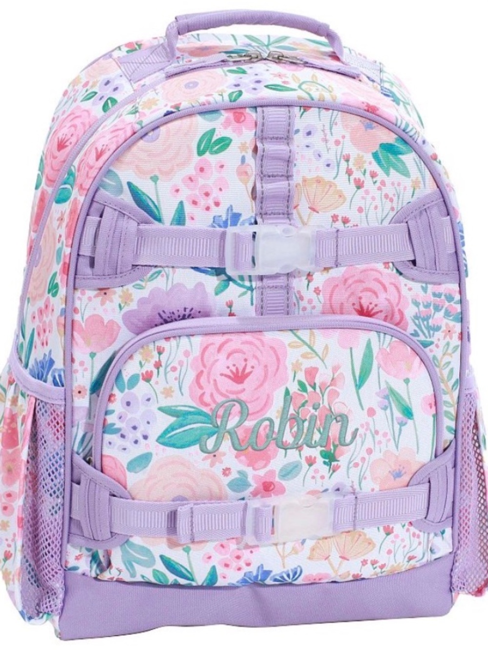 Lavender Floral Blooms Mackenzie Large Backpack